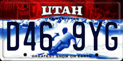 UT license plate D469YG
