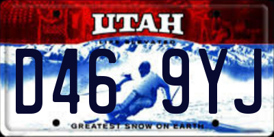 UT license plate D469YJ
