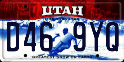 UT license plate D469YQ