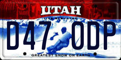 UT license plate D470DP
