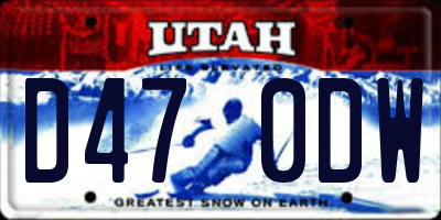UT license plate D470DW