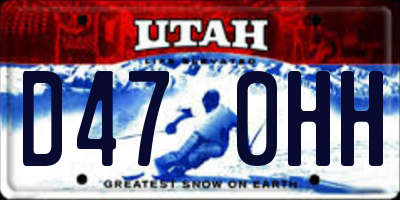 UT license plate D470HH