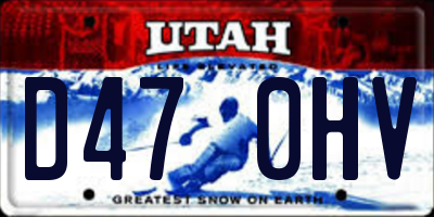 UT license plate D470HV