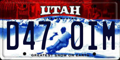 UT license plate D470IM