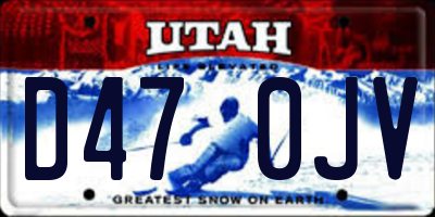 UT license plate D470JV