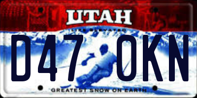 UT license plate D470KN