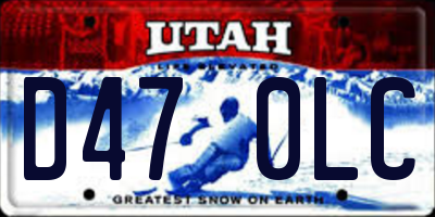 UT license plate D470LC