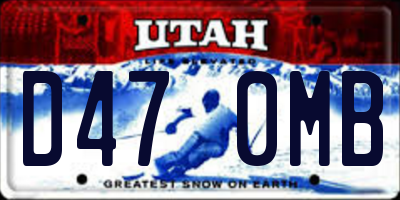 UT license plate D470MB