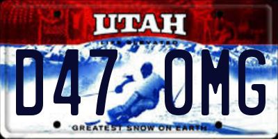UT license plate D470MG