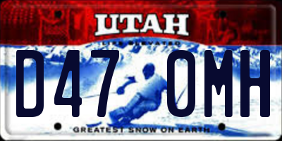 UT license plate D470MH