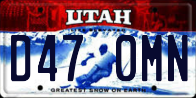 UT license plate D470MN