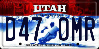 UT license plate D470MR