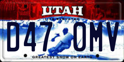 UT license plate D470MV