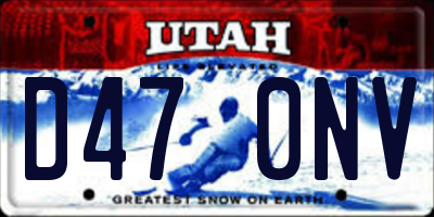 UT license plate D470NV