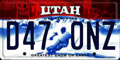 UT license plate D470NZ