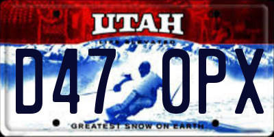 UT license plate D470PX