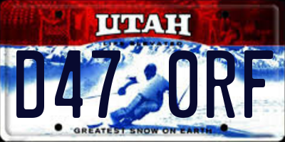 UT license plate D470RF