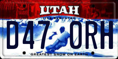 UT license plate D470RH