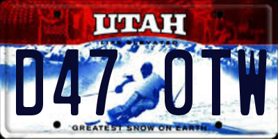UT license plate D470TW
