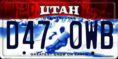 UT license plate D470WB
