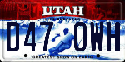 UT license plate D470WH