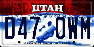 UT license plate D470WM