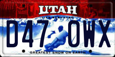 UT license plate D470WX