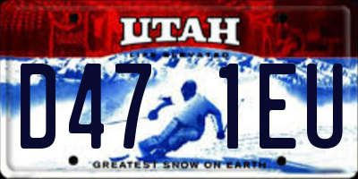 UT license plate D471EU