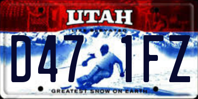 UT license plate D471FZ
