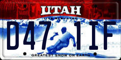 UT license plate D471IF