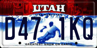 UT license plate D471KQ