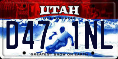 UT license plate D471NL