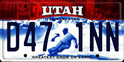 UT license plate D471NN
