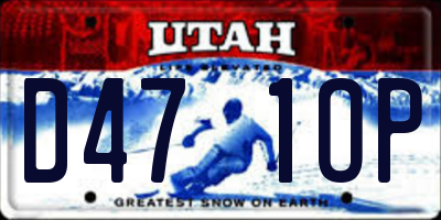 UT license plate D471OP
