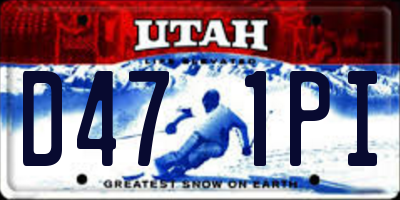 UT license plate D471PI
