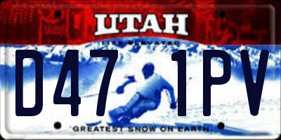 UT license plate D471PV