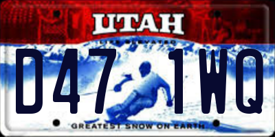 UT license plate D471WQ
