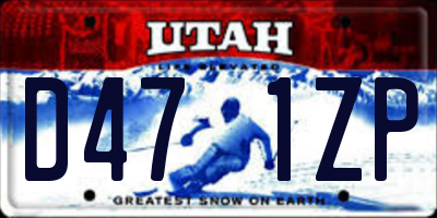 UT license plate D471ZP