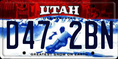 UT license plate D472BN
