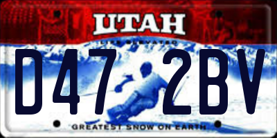 UT license plate D472BV