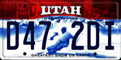 UT license plate D472DI