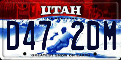 UT license plate D472DM