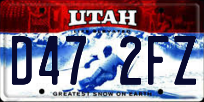 UT license plate D472FZ