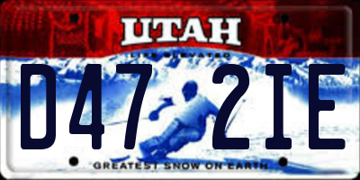 UT license plate D472IE