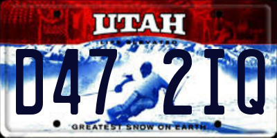 UT license plate D472IQ