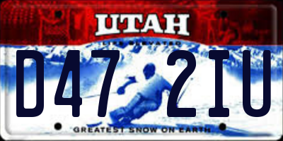 UT license plate D472IU