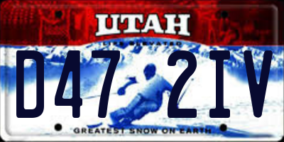 UT license plate D472IV