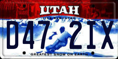 UT license plate D472IX
