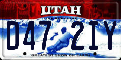 UT license plate D472IY