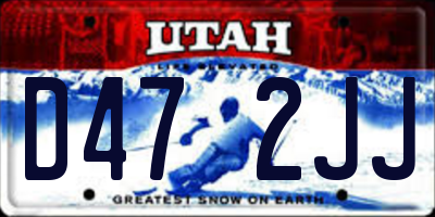 UT license plate D472JJ